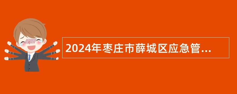 2024年枣庄市薛城区应急管理局招聘应急管理综合行政执法技术检查员简章