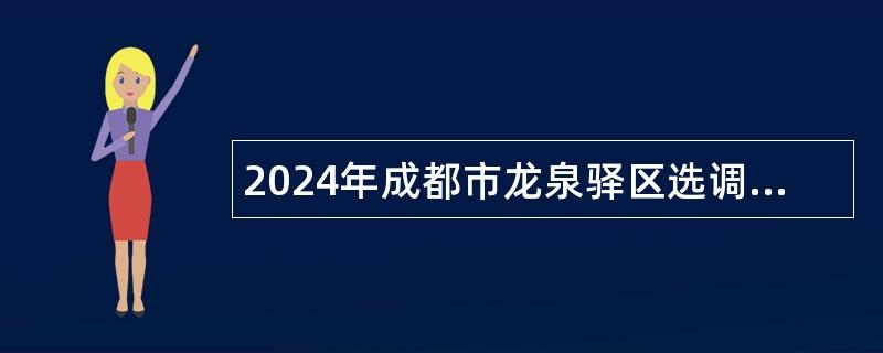 2024年成都市龙泉驿区选调工作人员公告