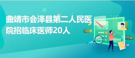 曲靖市会泽县第二人民医院招临床医师20人