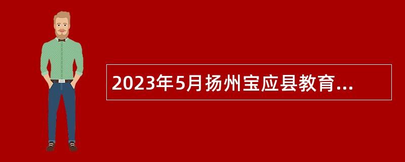 2023年5月扬州宝应县教育系统直属高级中学招聘教师公告