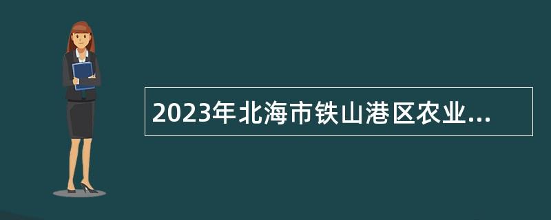 2023年北海市铁山港区农业农村和水利局招聘公告