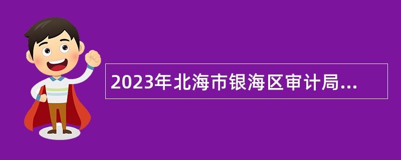 2023年北海市银海区审计局第二次招聘编外用工人员公告