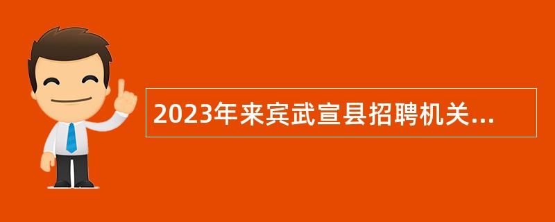 2023年来宾武宣县招聘机关事业单位编外聘用人员公告