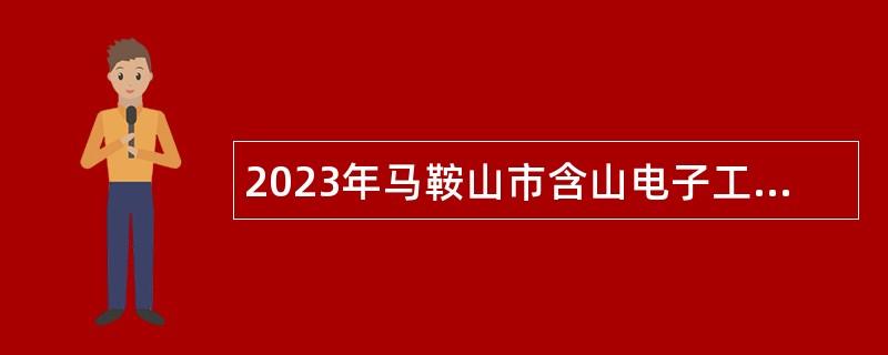 2023年马鞍山市含山电子工程学校招聘教师公告