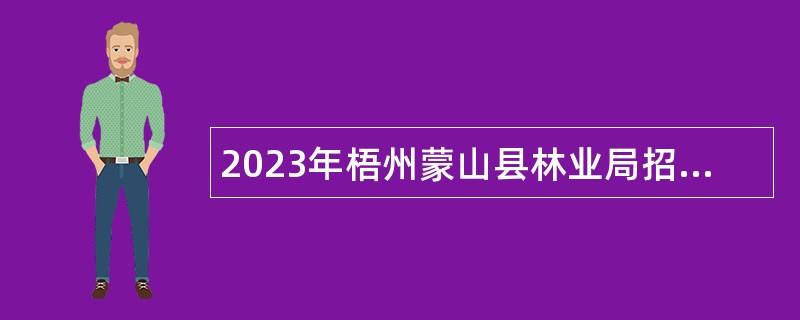 2023年梧州蒙山县林业局招聘编外人员公告