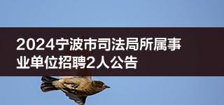 2024宁波市司法局所属事业单位招聘2人公告