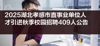 2025湖北孝感市直事业单位人才引进秋季校园招聘409人公告