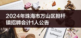 2024年珠海市万山区担杆镇招聘会计1人公告