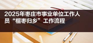 2025年枣庄市事业单位工作人员“榴枣归乡”工作流程