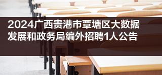 2024广西贵港市覃塘区大数据发展和政务局编外招聘1人公告